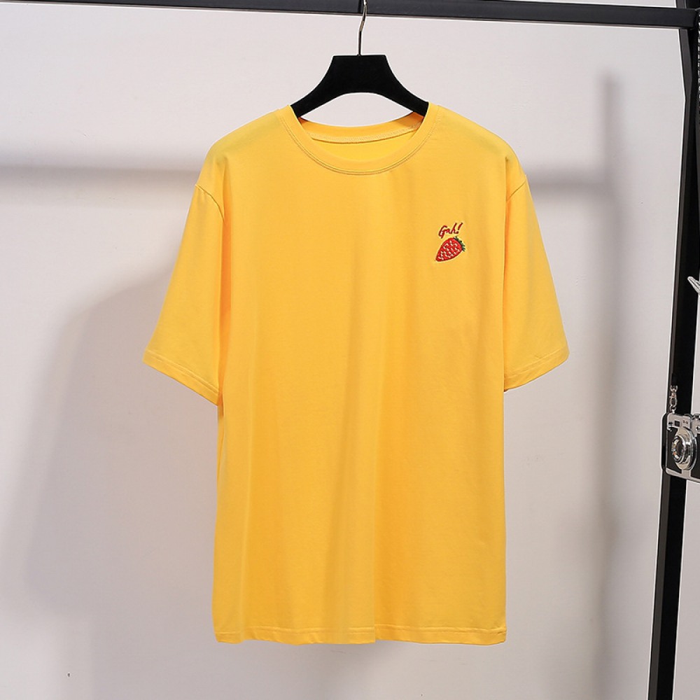 Plus Size Women's Summer Clothes Fat Print Short-Sleeved T-Shirt